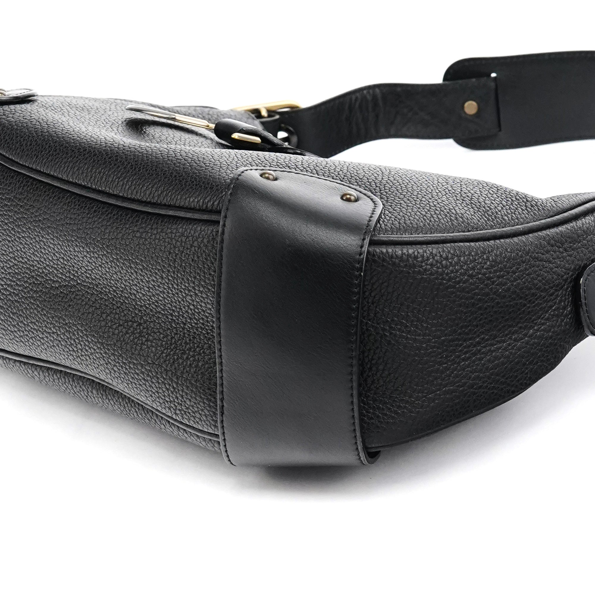 Chloé Sac porté épaule logo C en cuir noir