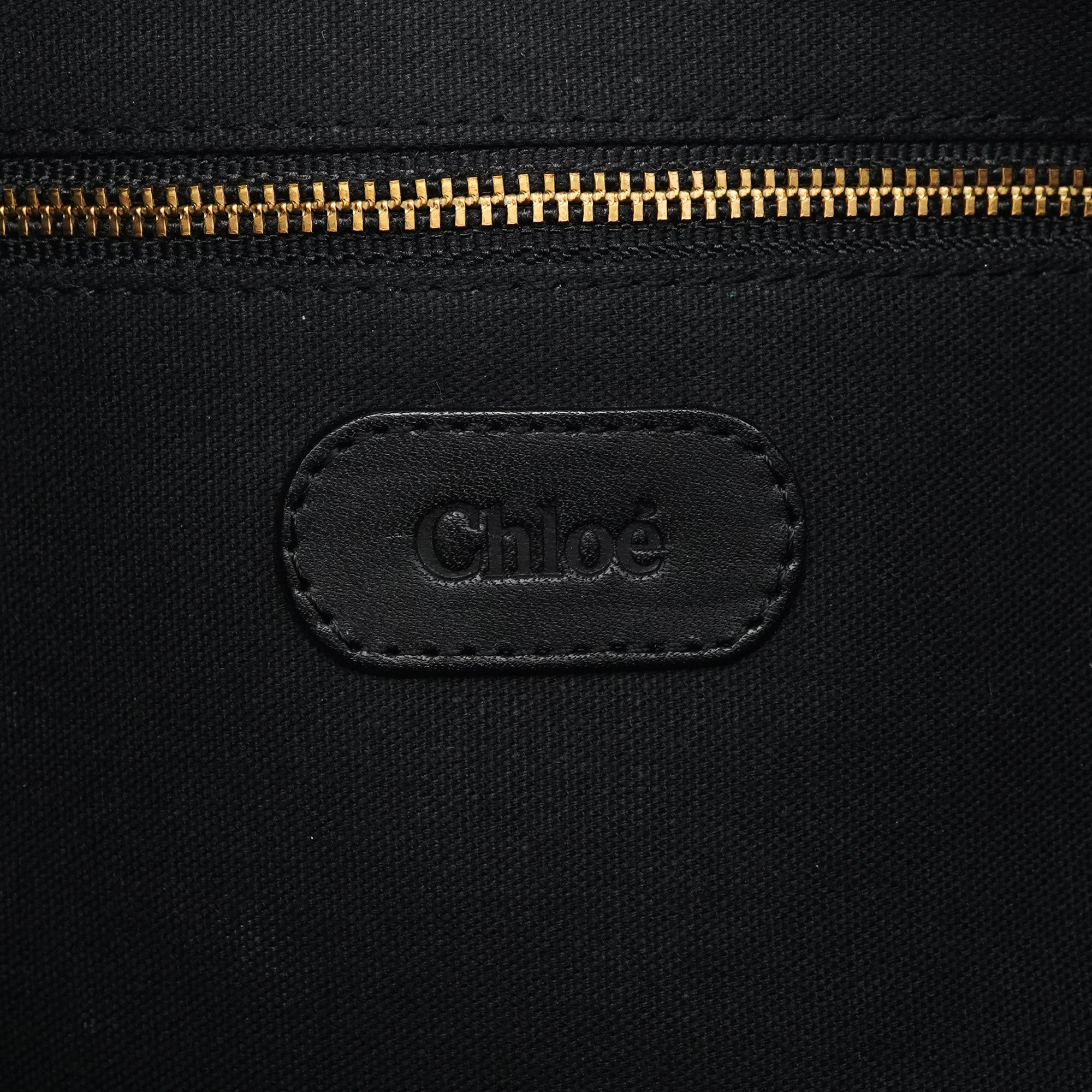 Chloé Sac porté épaule logo C en cuir noir