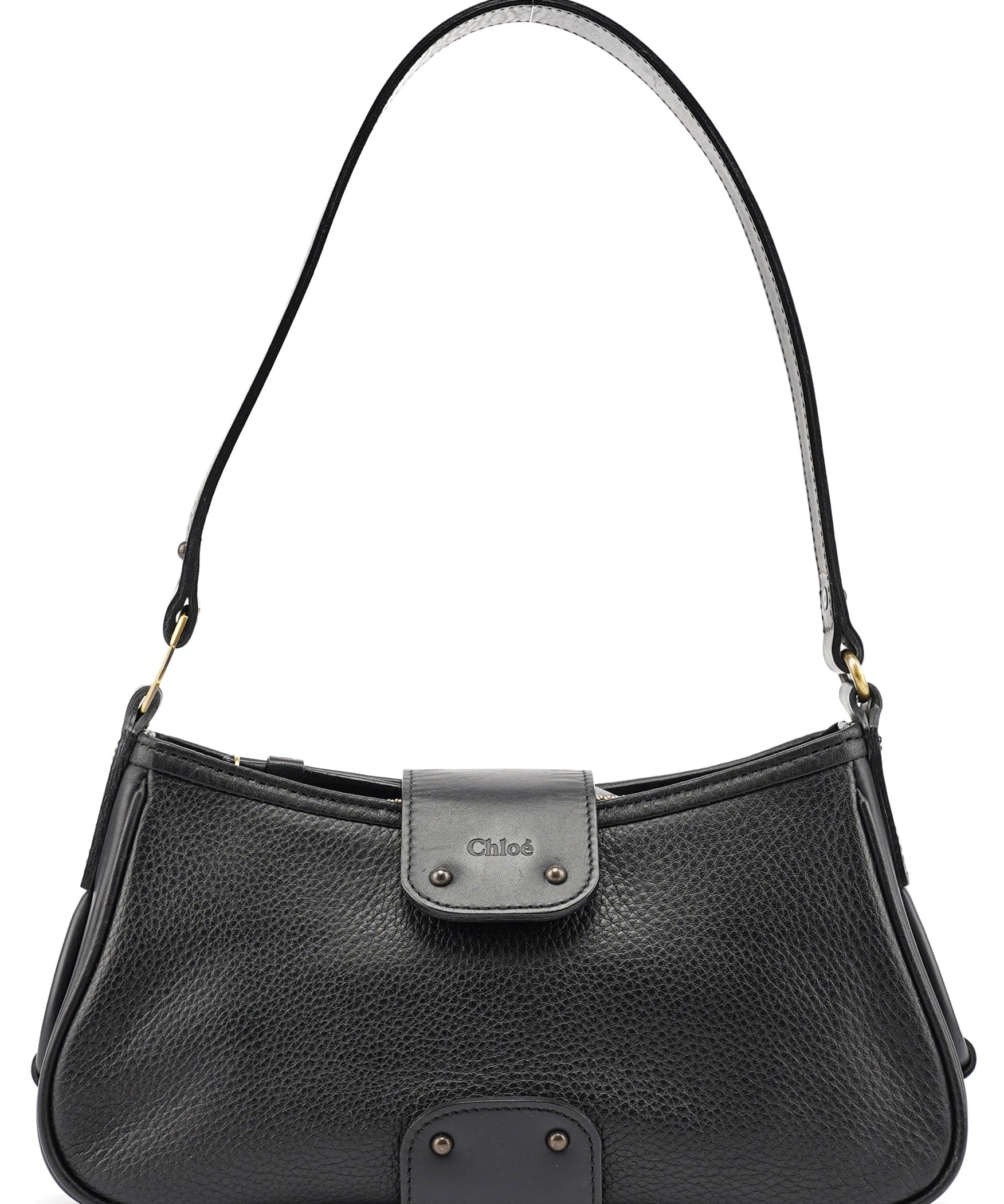 Chloé Black Leather C Shoulder Bag