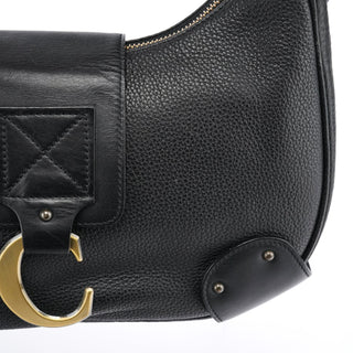 Chloe Black Leather C Shoulder Bag