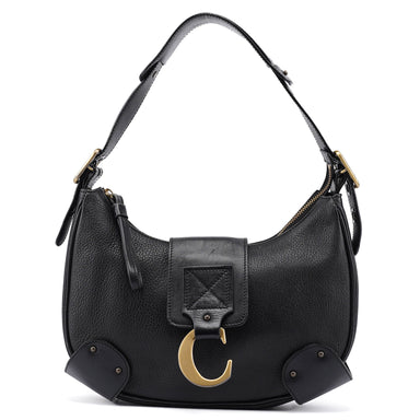 Chloé Black Leather C Shoulder Bag