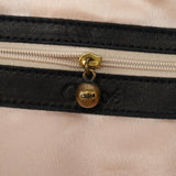 Chloé Sac hobo orné en cuir et toile noirs
