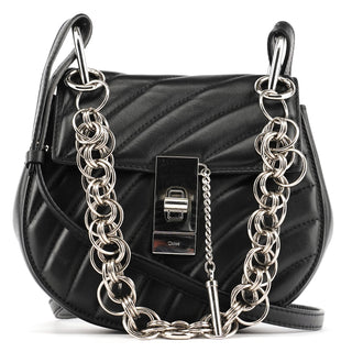 Chloe Black Leather Drew Shoulder Bag