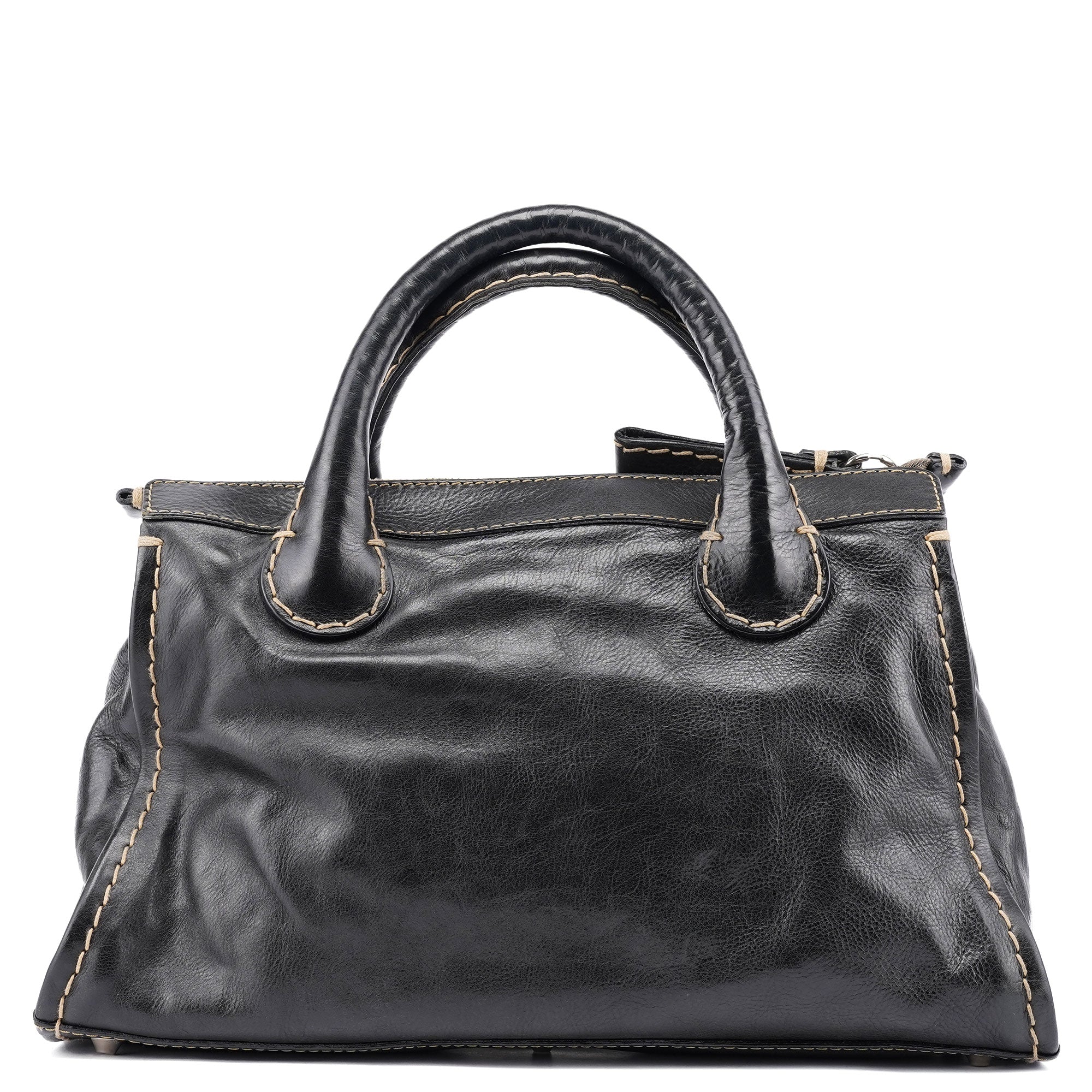 Chloé Sac deux portés Edith en cuir noir