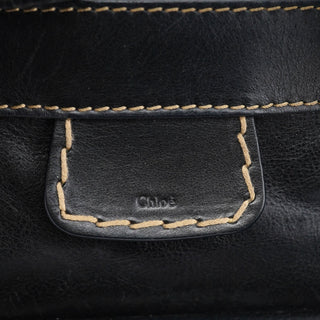 Chloé Black Leather Edith 2-Way Tote Bag