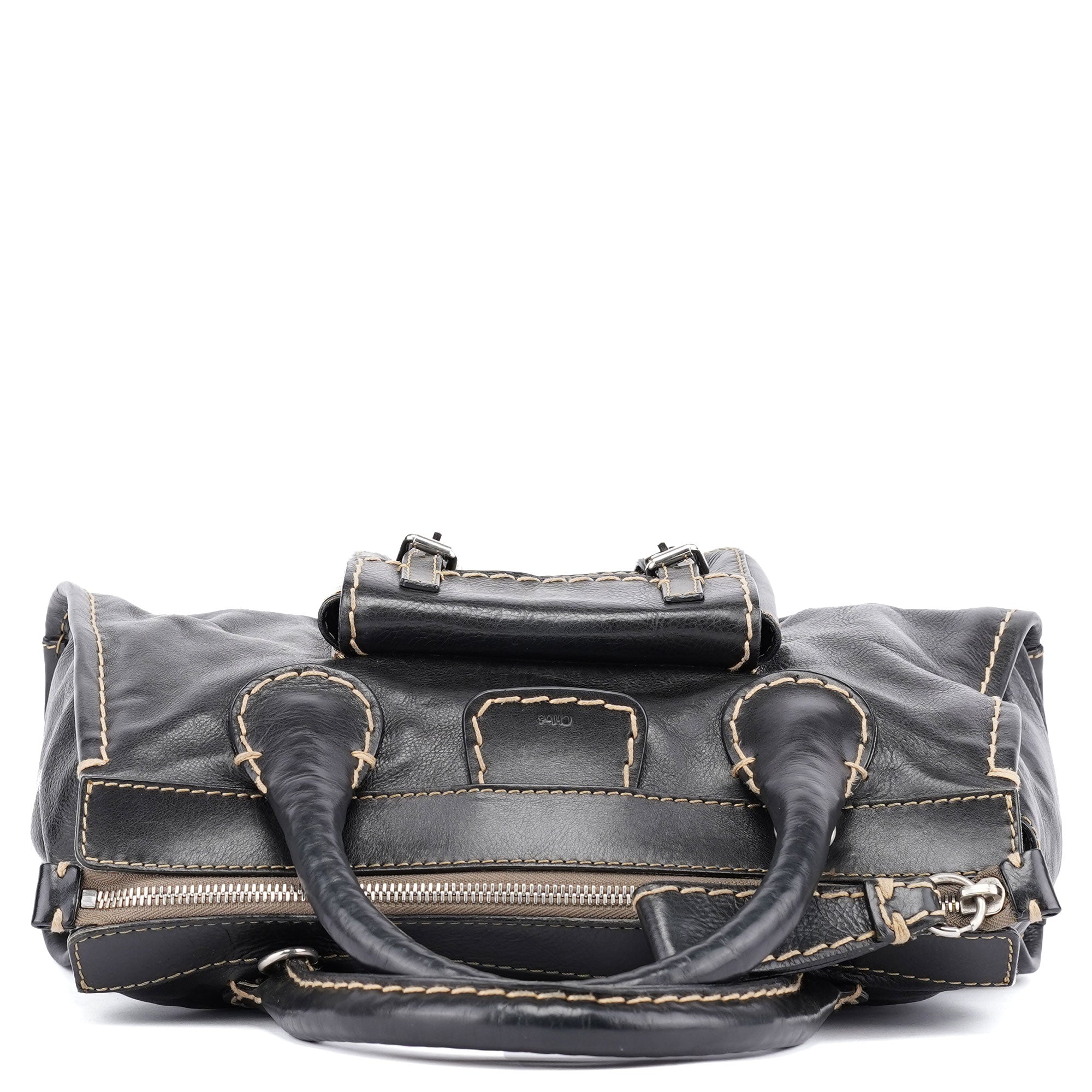 Chloé Edith 2-Way Tote Bag aus schwarzem Leder