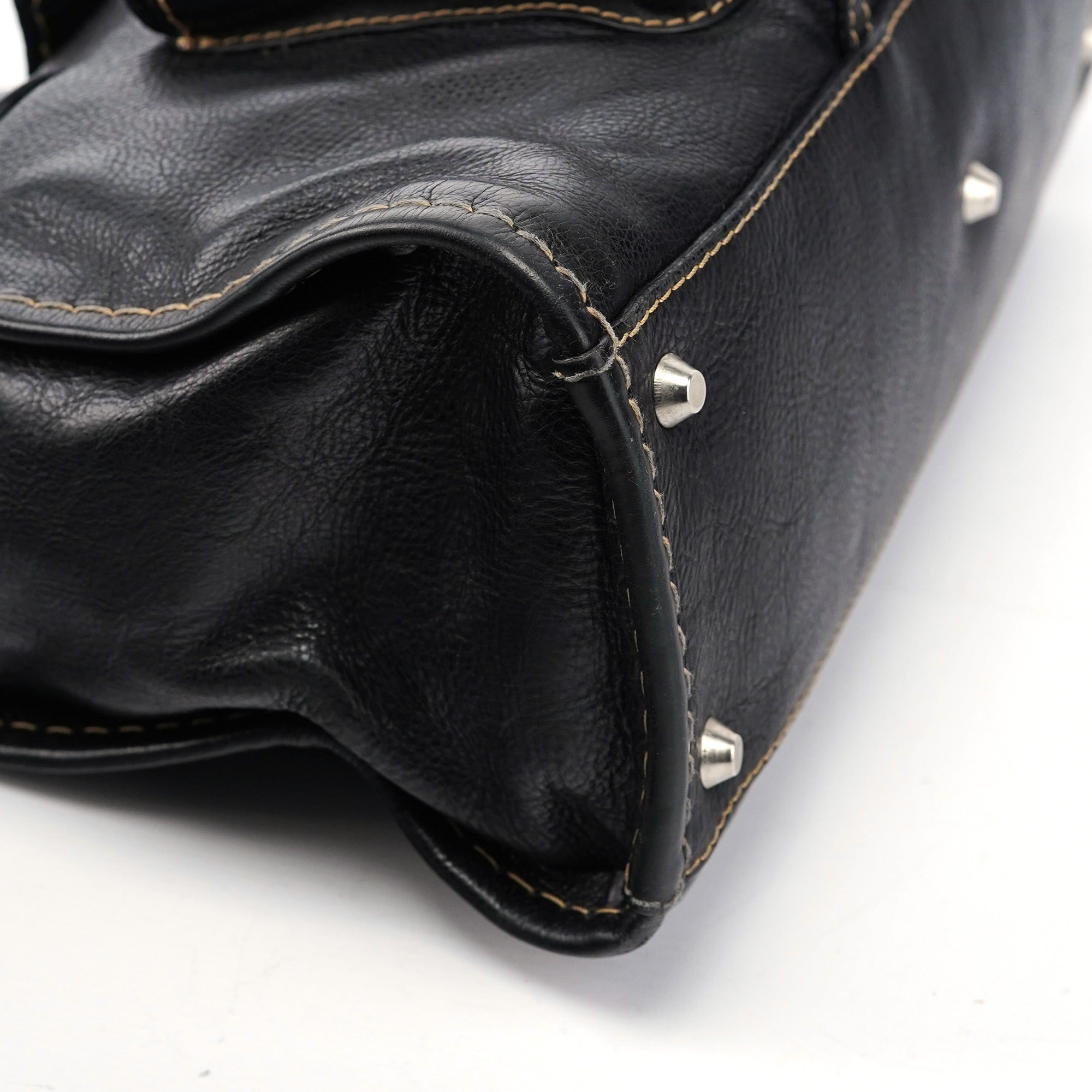 Chloé Sac deux portés Edith en cuir noir