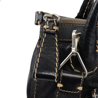 Chloé Black Leather Edith 2-Way Tote Bag