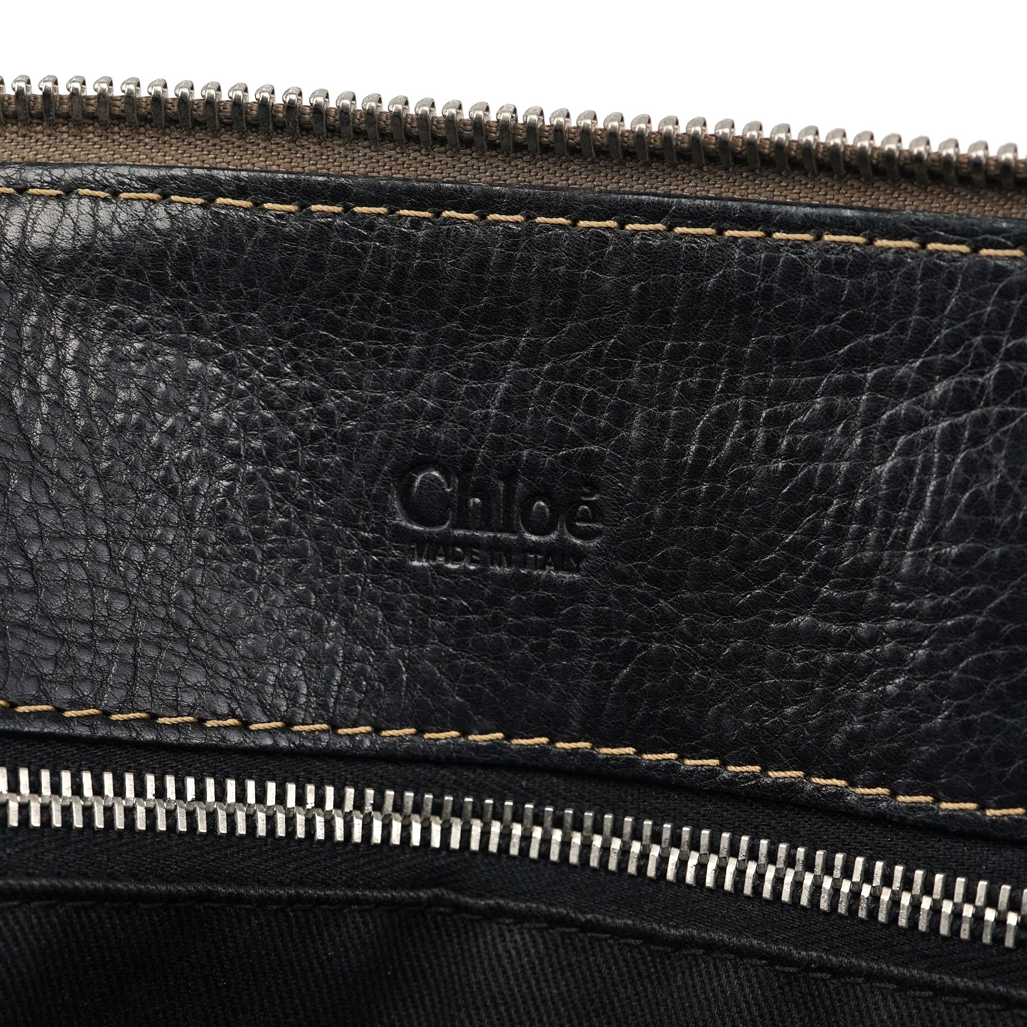 Chloé Sac deux portés Edith en cuir noir