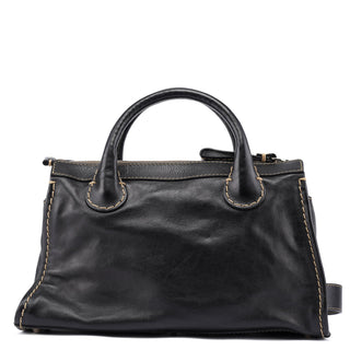 Chloé Black Leather Edith 2-Way Tote Bag