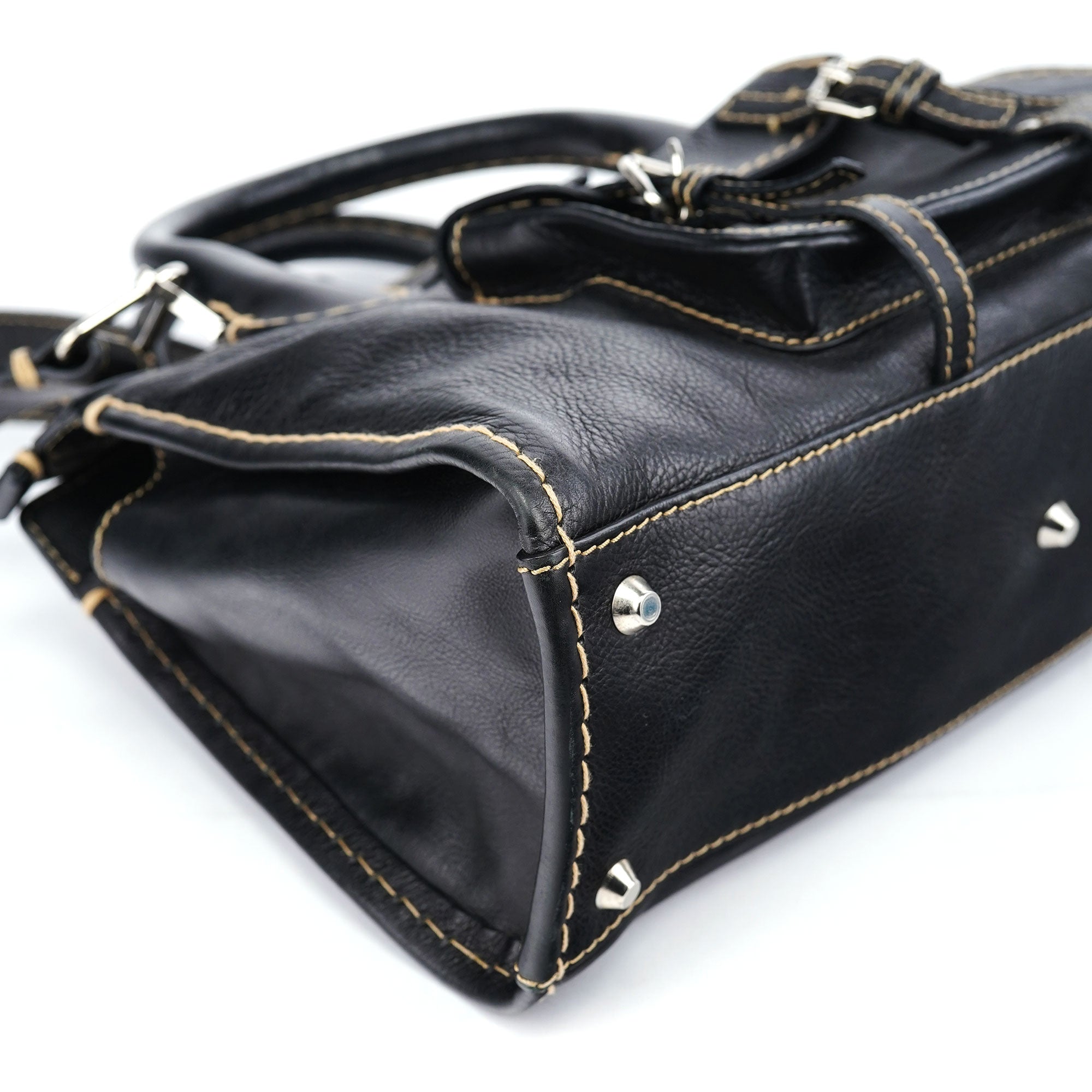 Chloé Sac cabas deux portés Edith en cuir noir