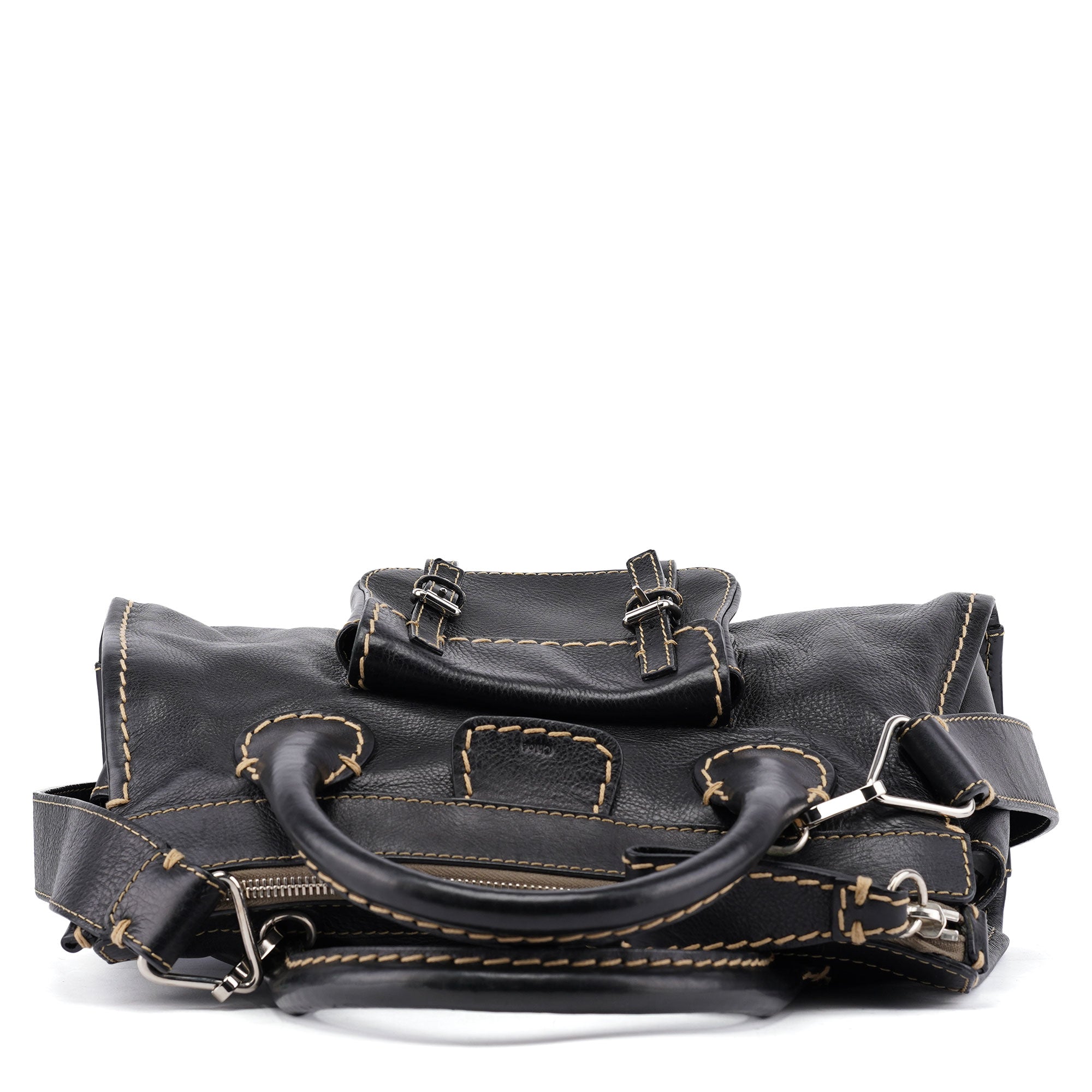 Chloé Sac cabas deux portés Edith en cuir noir