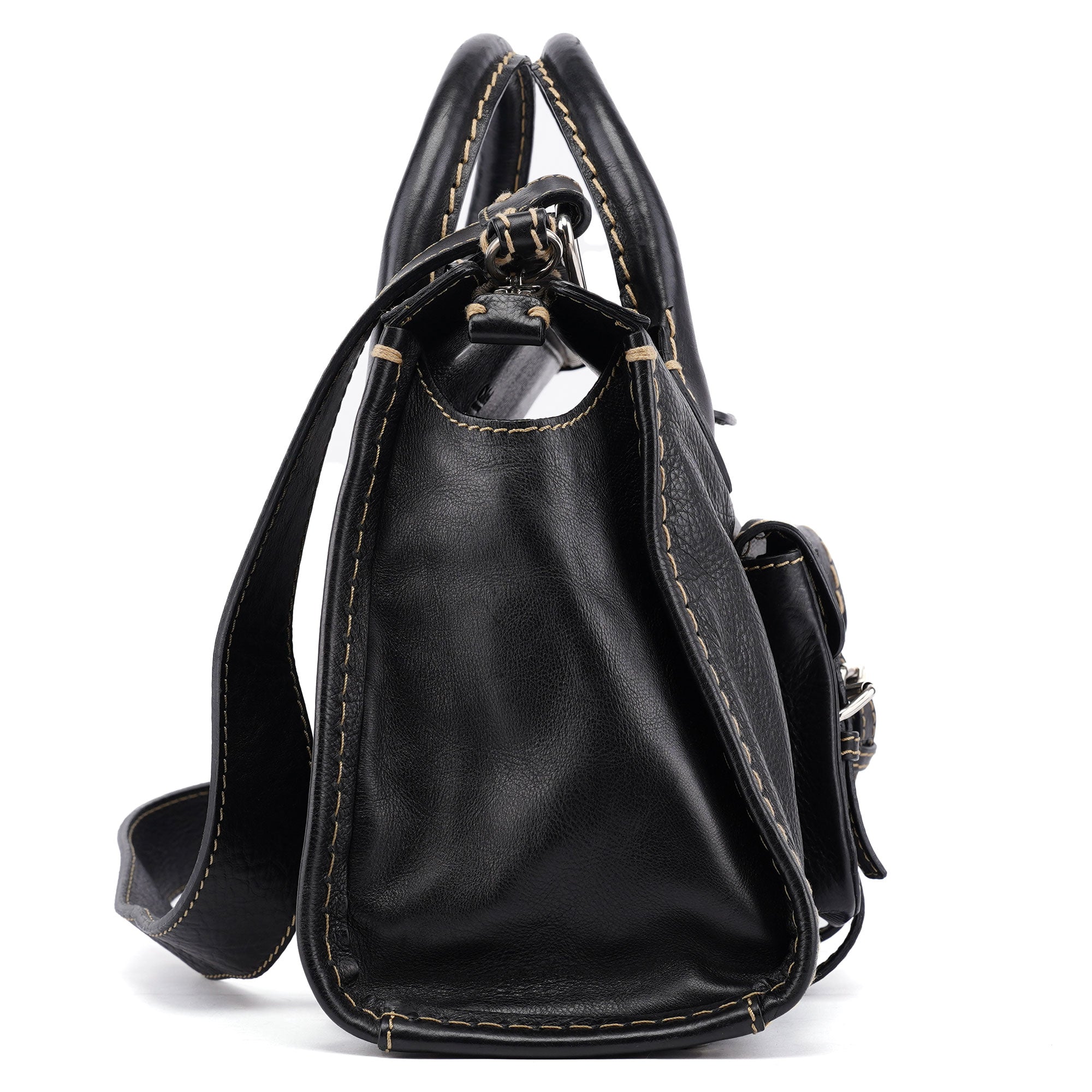 Chloé Sac cabas deux portés Edith en cuir noir