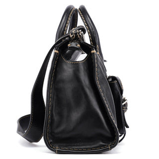 Chloé Black Leather Edith 2-Way Tote Bag