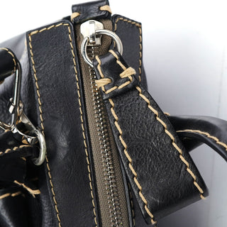 Chloé Black Leather Edith 2-Way Tote Bag