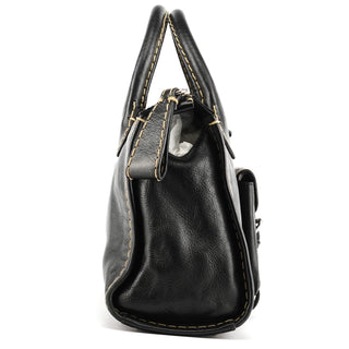 Chloé Black Leather Edith Tote Bag