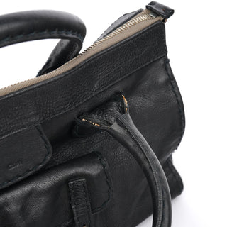 Chloe Black Leather Edith Tote Bag