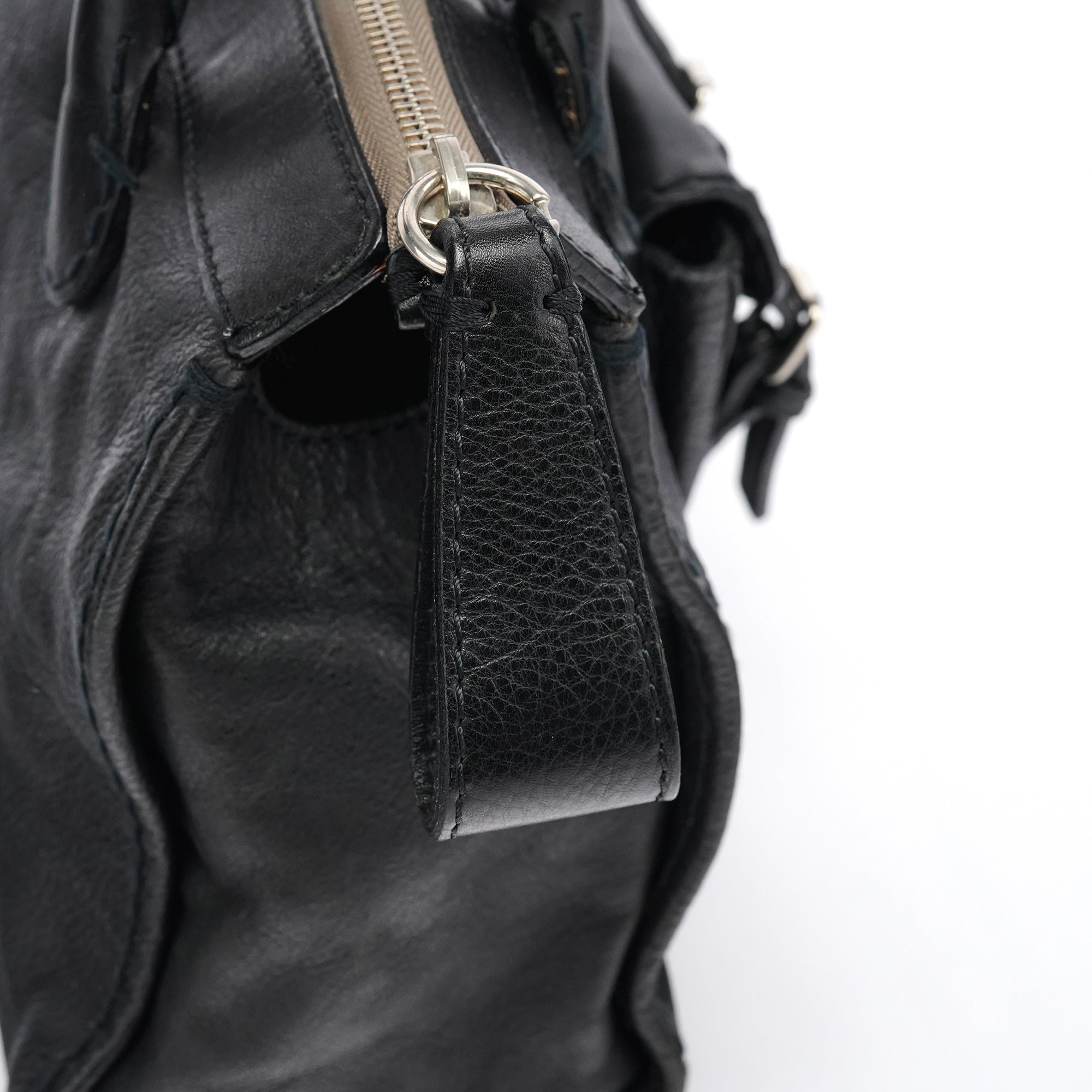 Chloe Black Leather Edith Tote Bag