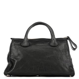 Chloe Black Leather Edith Tote Bag