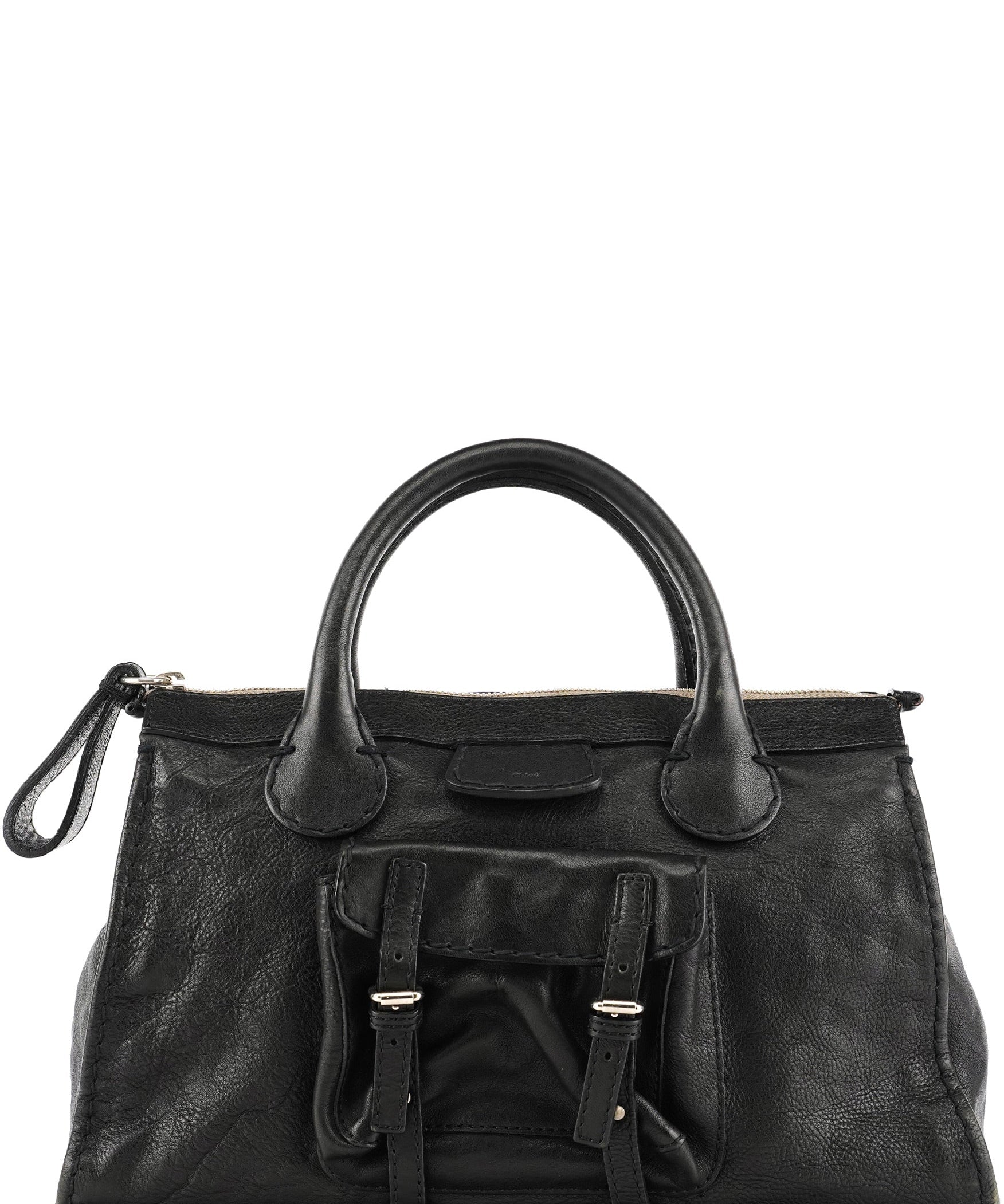 Chloe Black Leather Edith Tote Bag