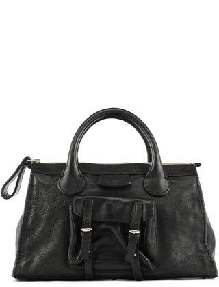 Chloe Black Leather Edith Tote Bag