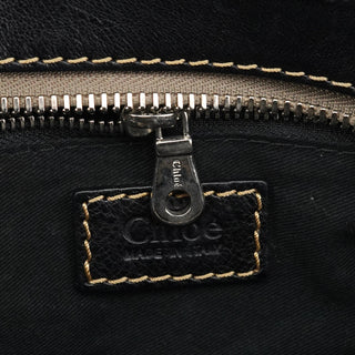 Chloe Black Leather Edith Tote Bag