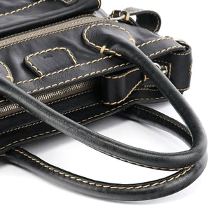 Chloe Black Leather Edith Tote Bag