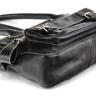 Chloe Black Leather Edith Tote Bag