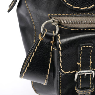 Chloe Black Leather Edith Tote Bag
