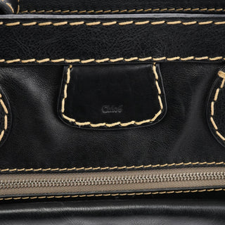 Chloe Black Leather Edith Tote Bag