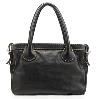 Chloe Black Leather Edith Tote Bag