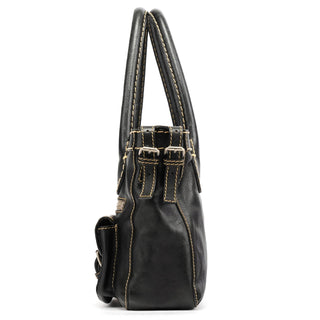 Chloe Black Leather Edith Tote Bag