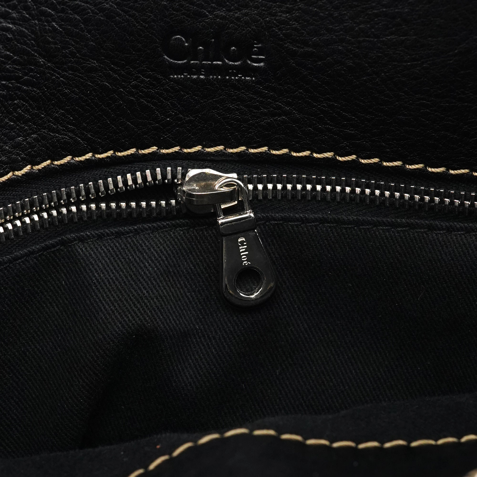 Chloe Black Leather Edith Tote Bag