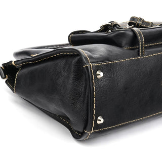 Chloe Black Leather Edith Tote Bag