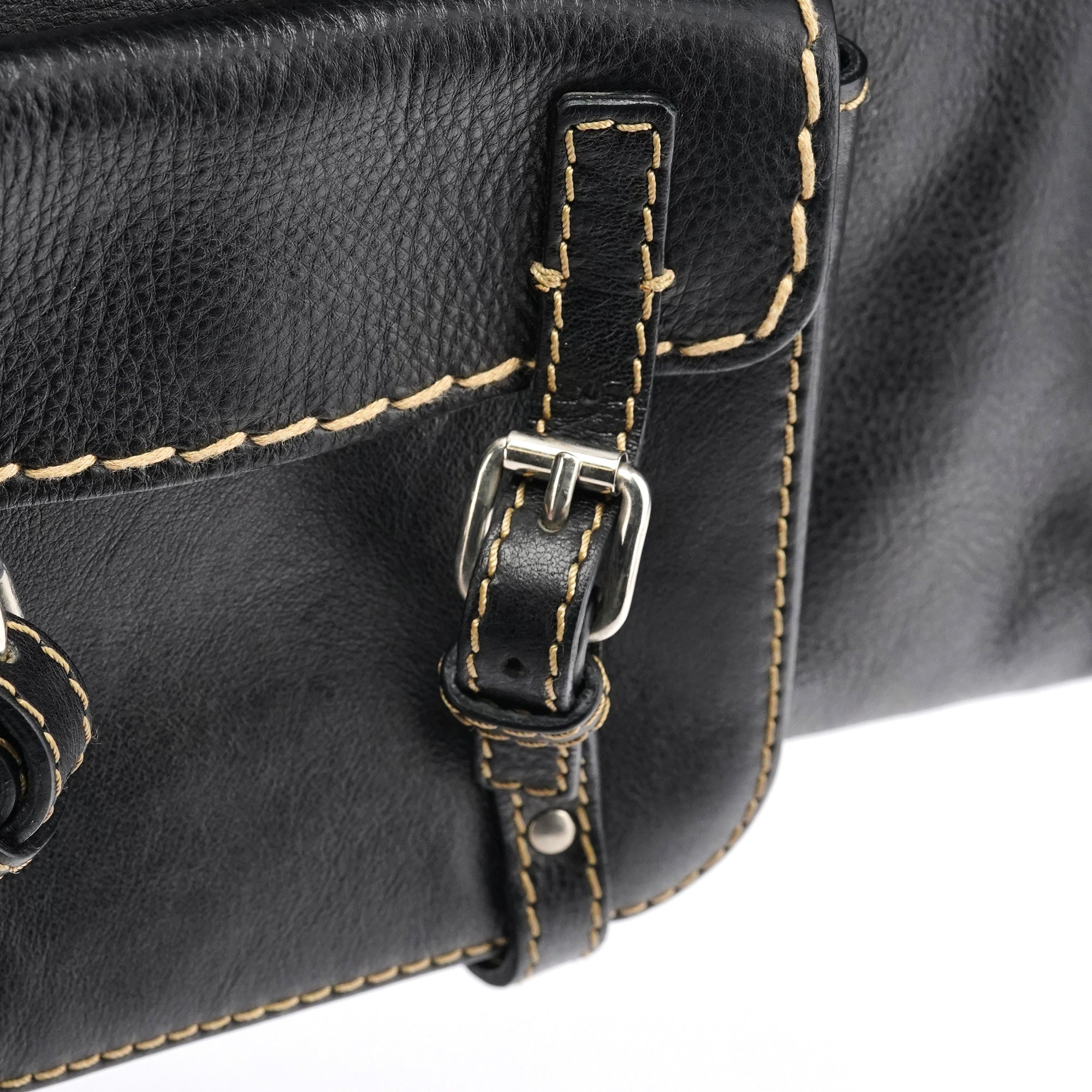 Chloe Black Leather Edith Tote Bag