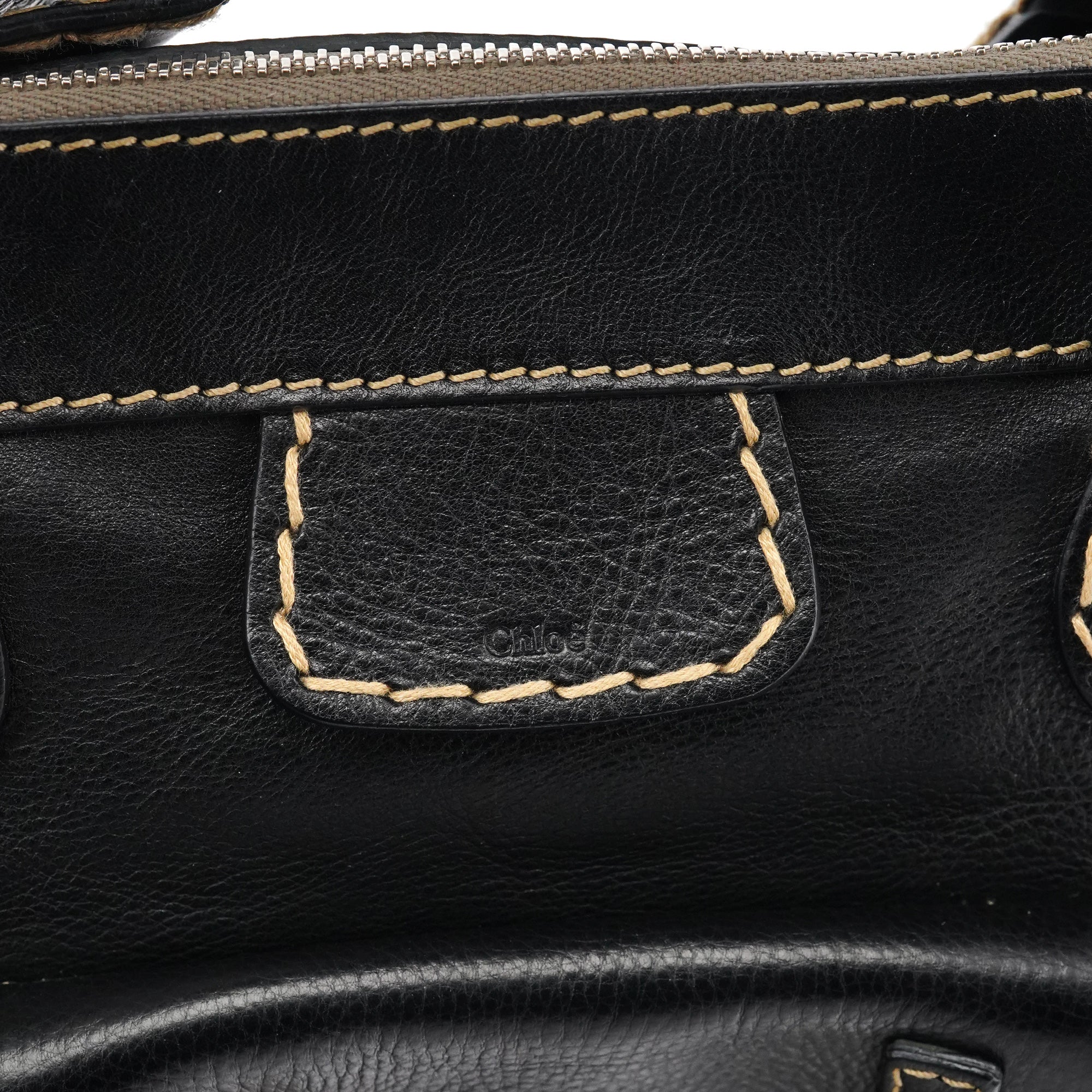 Chloe Black Leather Edith Tote Bag