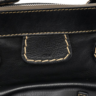 Chloe Black Leather Edith Tote Bag