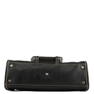 Chloe Black Leather Edith Tote Bag