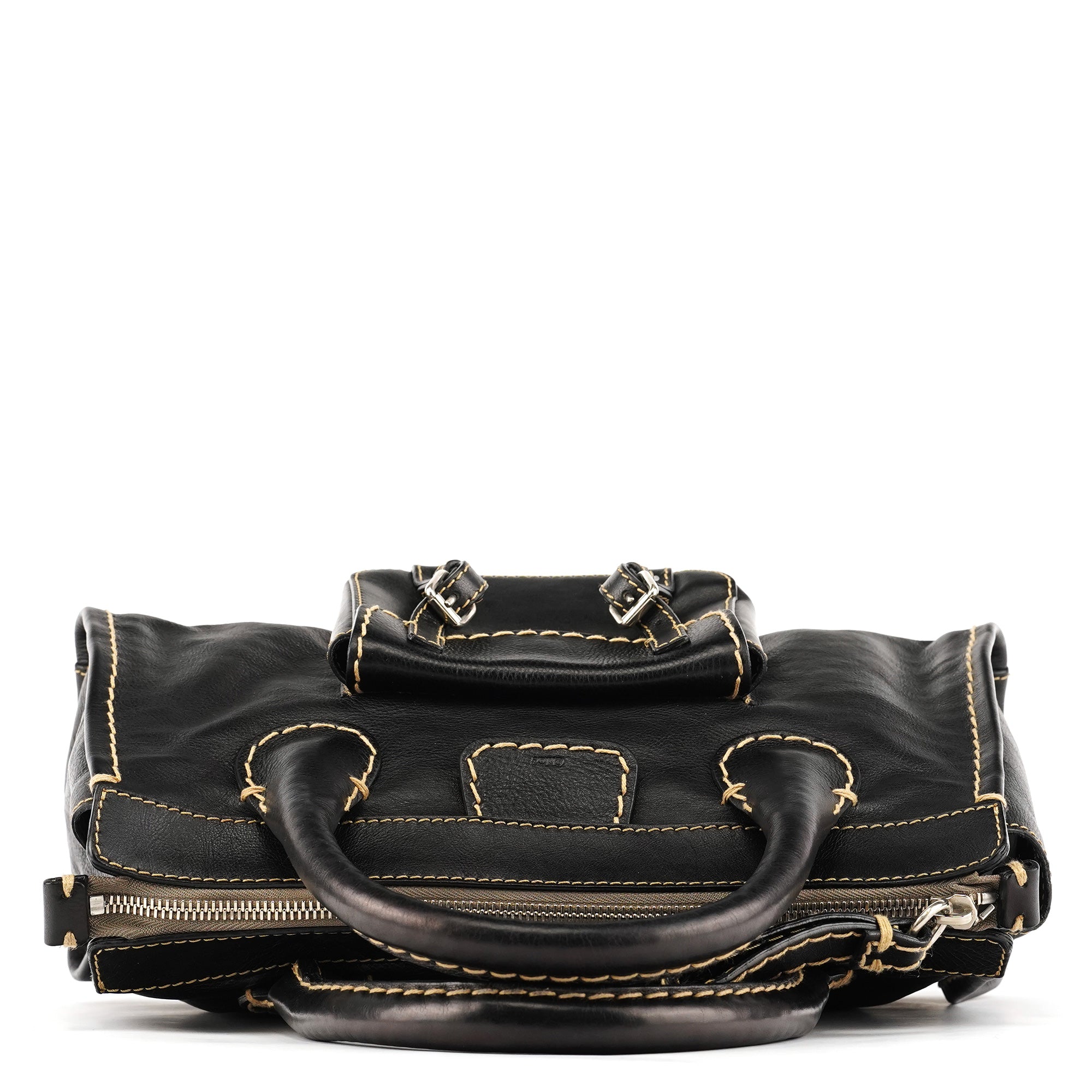 Chloe Black Leather Edith Tote Bag