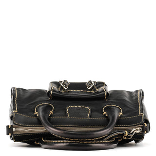 Chloe Black Leather Edith Tote Bag