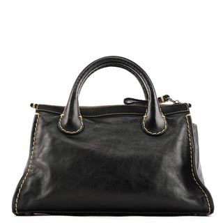 Chloe Black Leather Edith Tote Bag