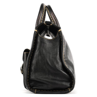 Chloe Black Leather Edith Tote Bag