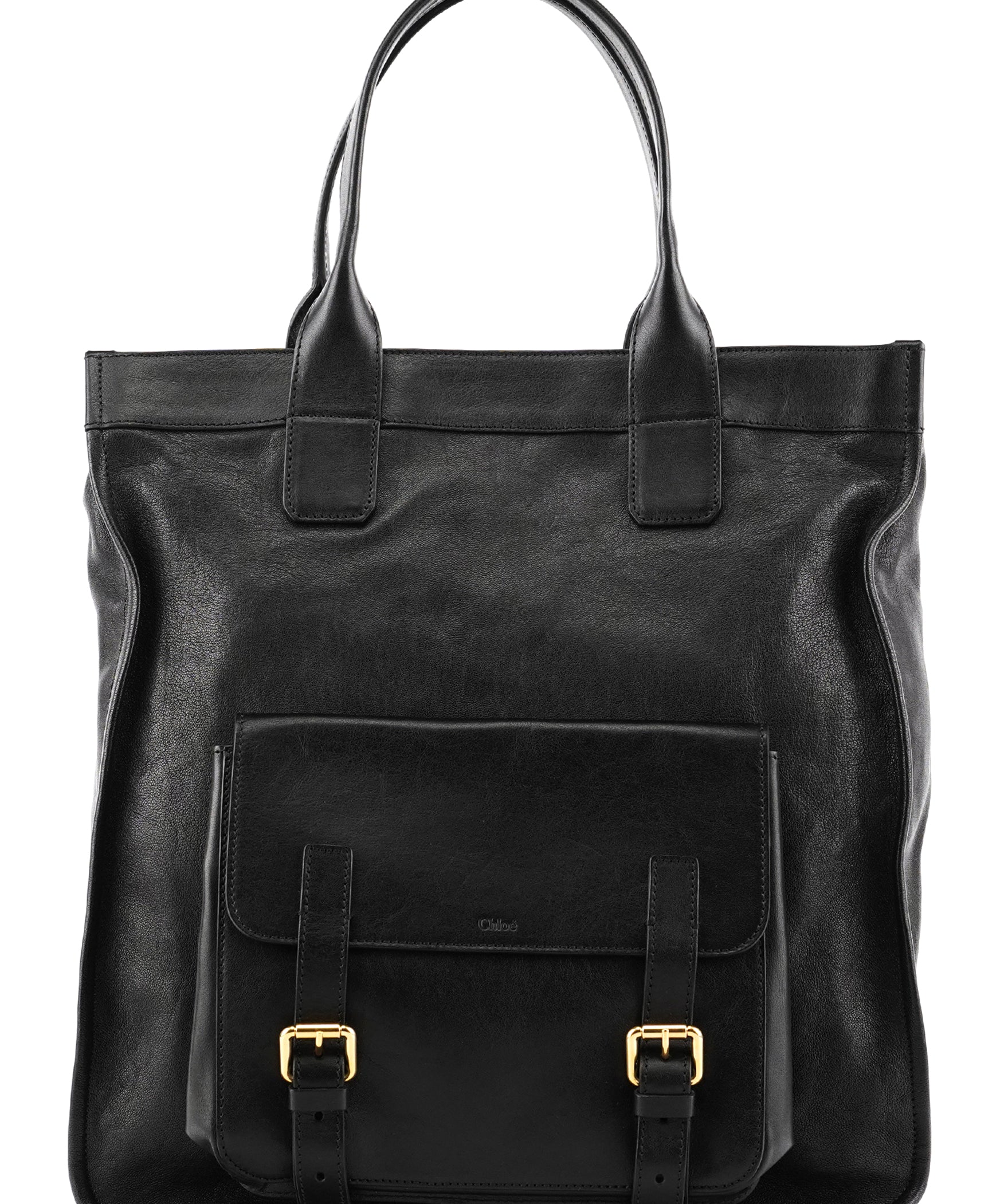 Chloé Black Leather Edith Tote Bag