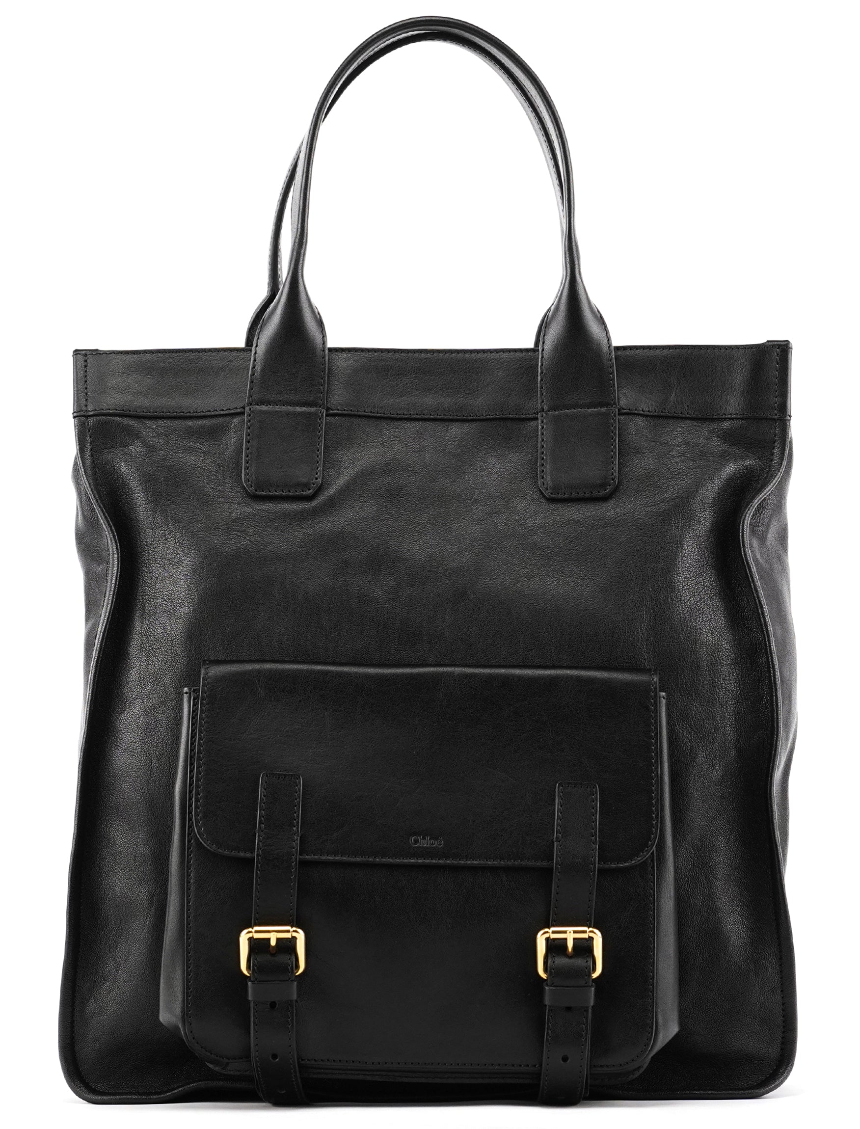 Chloé Black Leather Edith Tote Bag