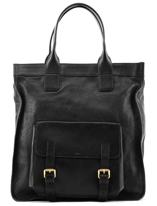 Chloé Black Leather Edith Tote Bag