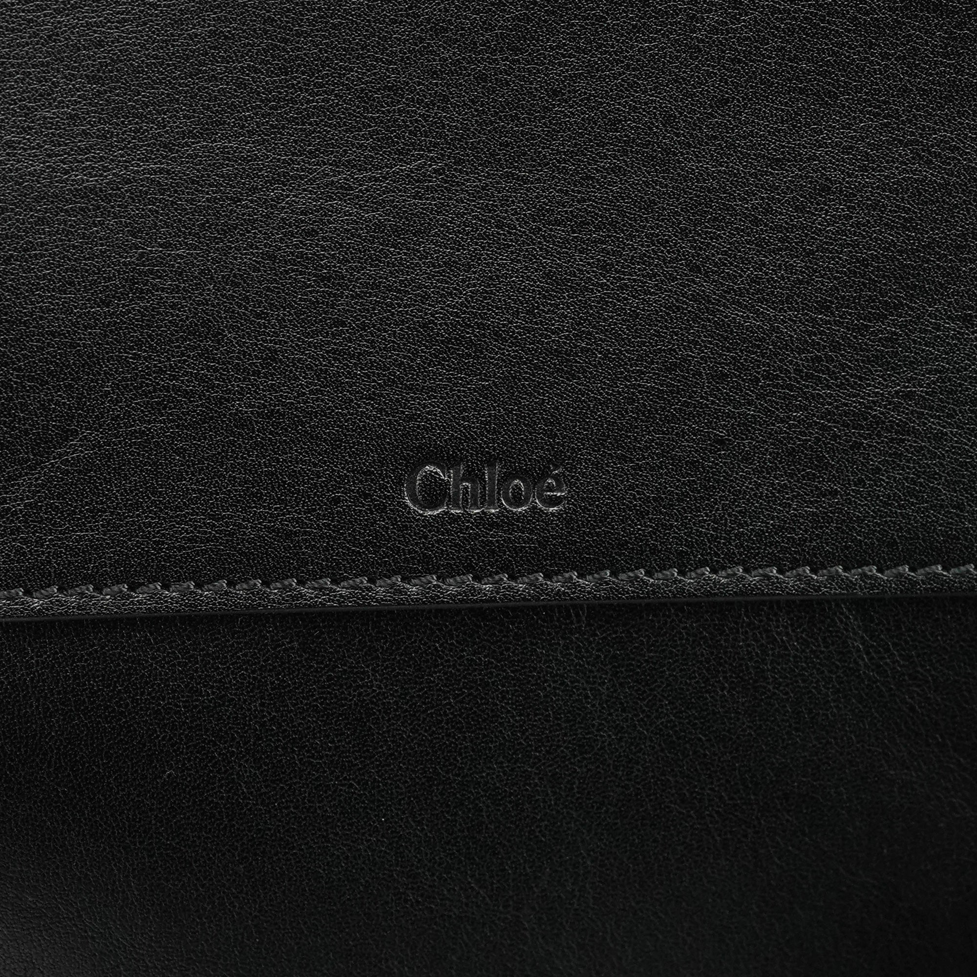 Chloé Black Leather Edith Tote Bag