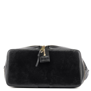 Chloe Black Leather Ellen Zippered Tote Bag