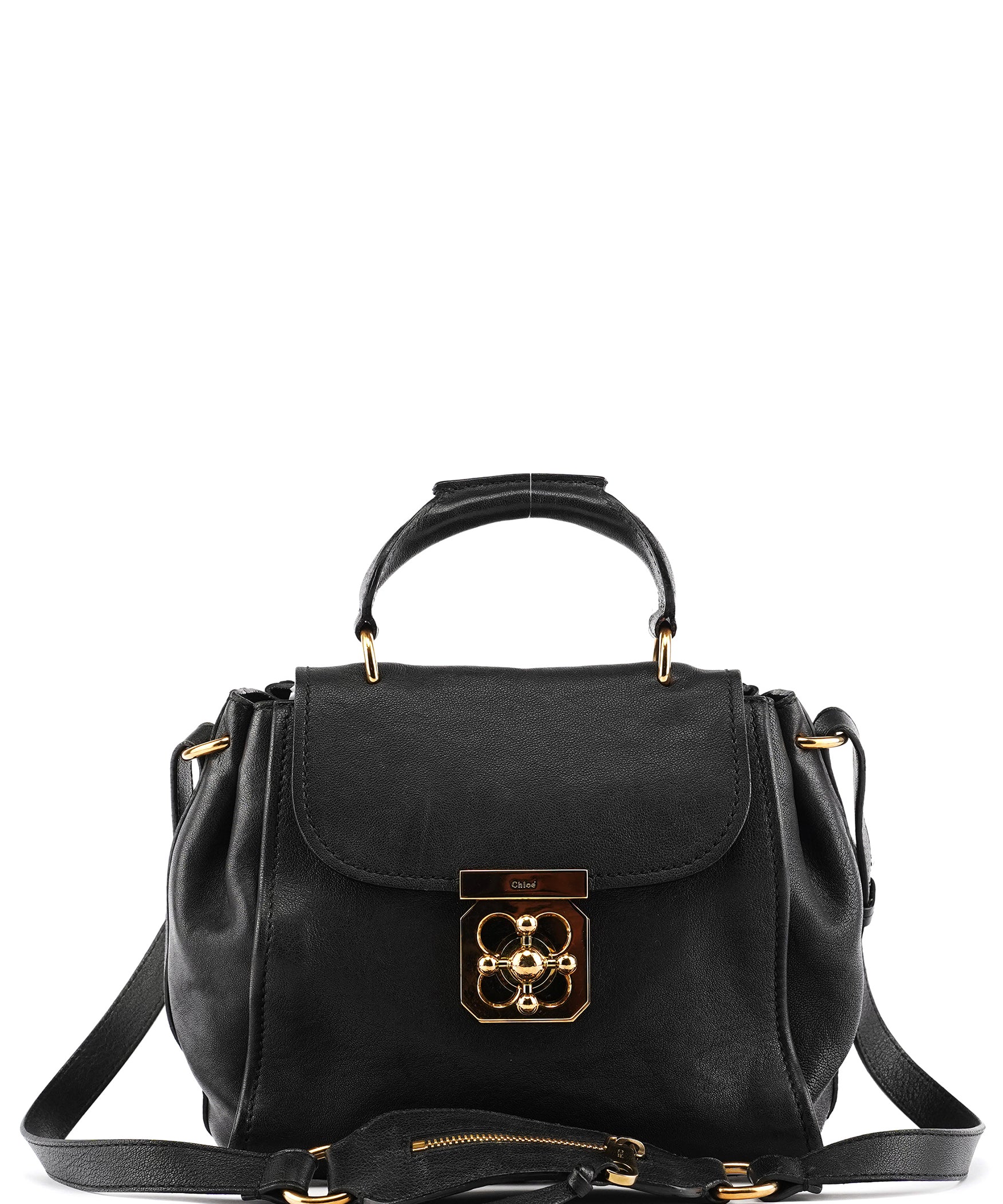 Chloé Black Leather Elsie 2-Way Bag