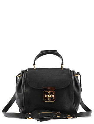 Chloé Black Leather Elsie 2-Way Bag