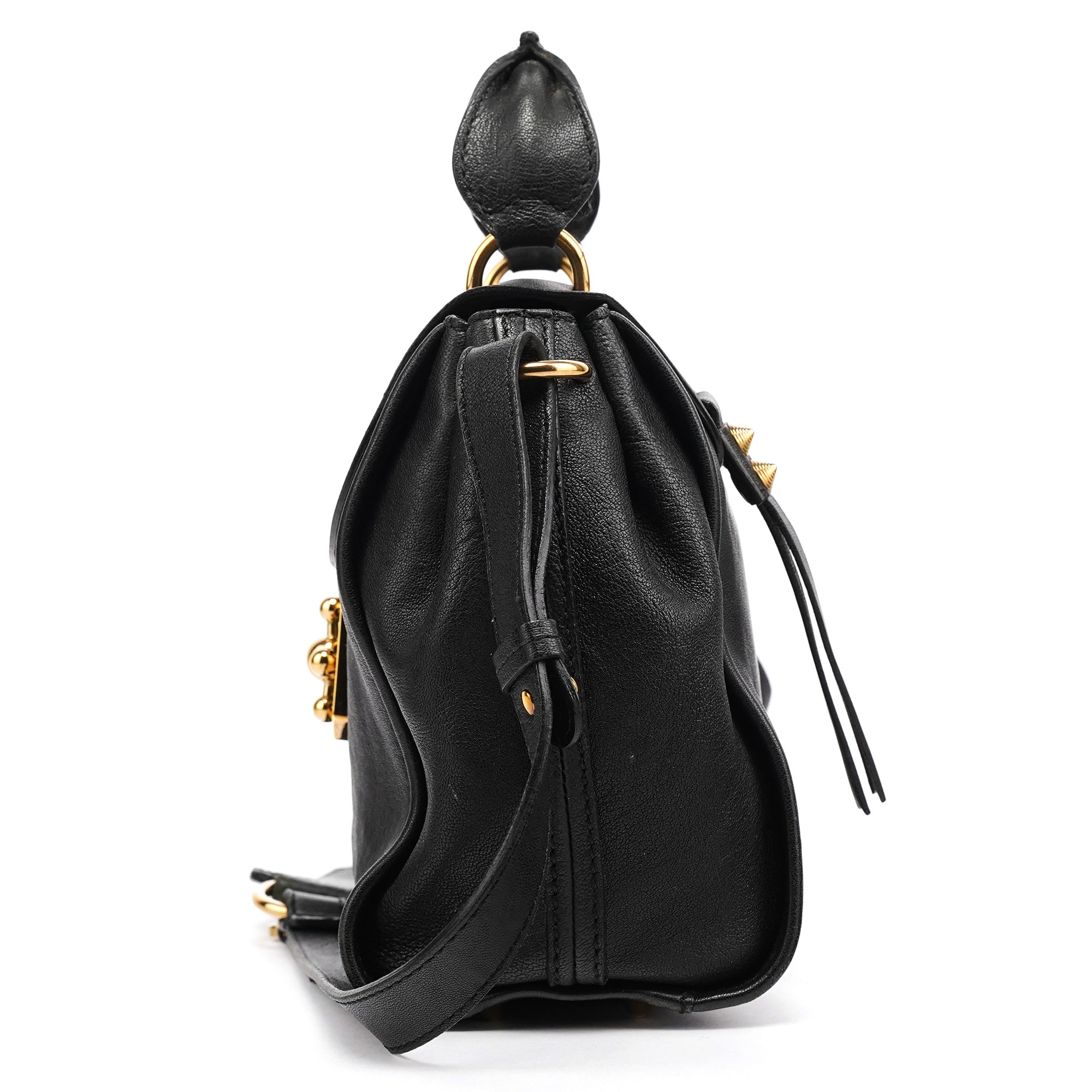 Chloé Black Leather Elsie 2-Way Bag